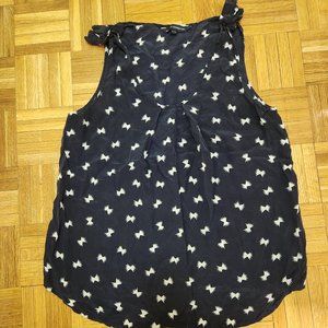 French connection navy and white top. Size 10.